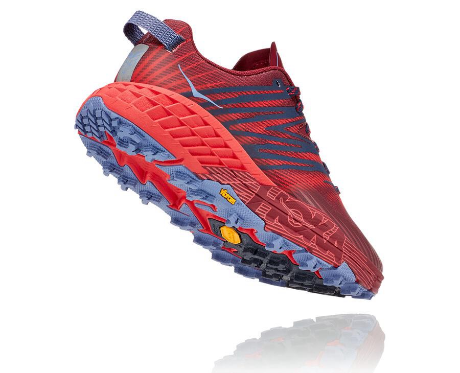 Tenis Hoka One One Trail Mujer Rojos - Speedgoat 4 - MXOR69083